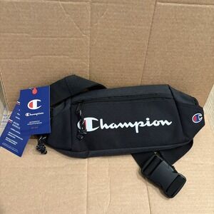 Champion Black Crossbody Fanny Pack NEW
